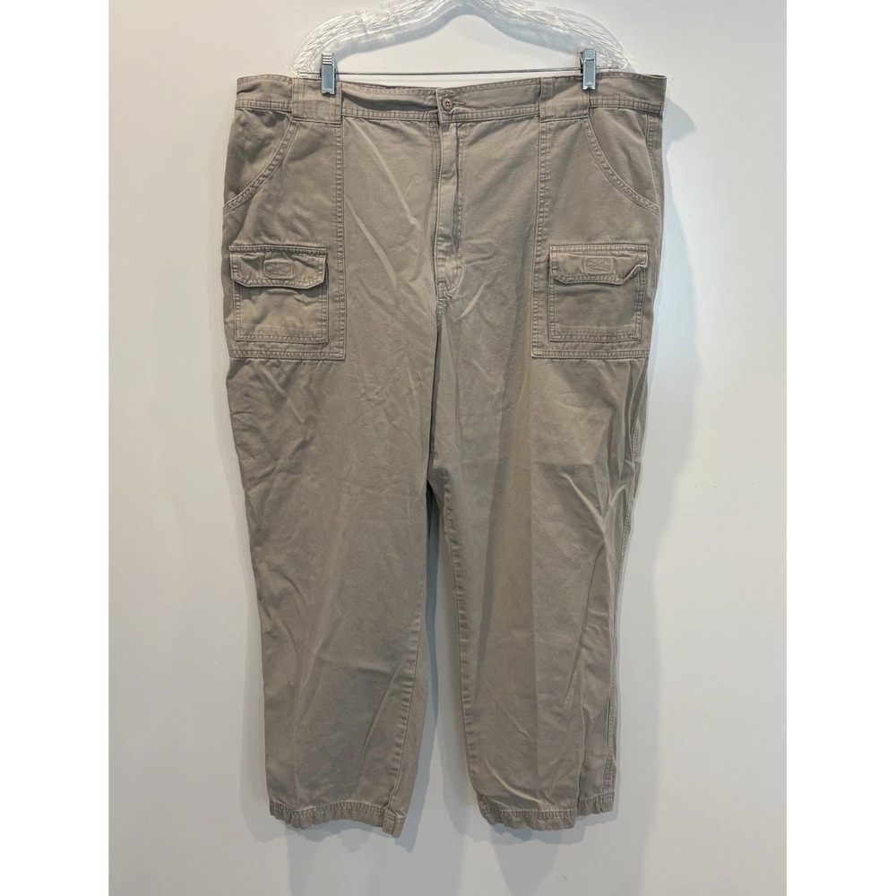 Cabela's Beige Cargo Pants Hiker Flat Front Mens Size 44X30